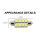 1.5 Watts - 24 Volts - C5W - Festoon Led Bulb - SV8.5 - White - D15*42mm - SJ5050-8S-24-W - AZLED